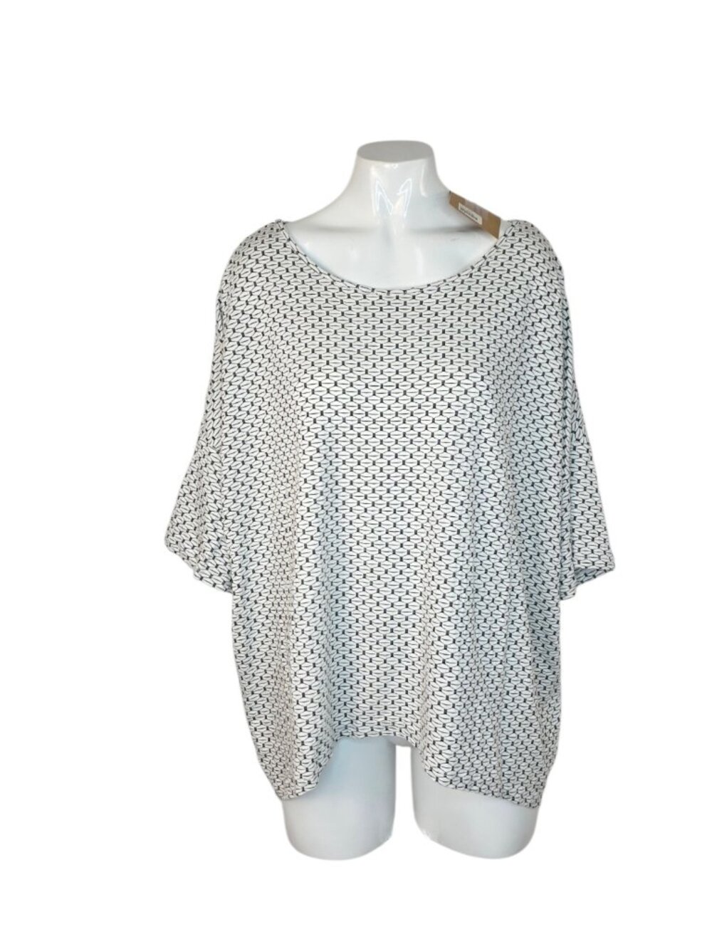 Habitat Stretch Drop Shoulder Blouse, Size Large, Abstract Print